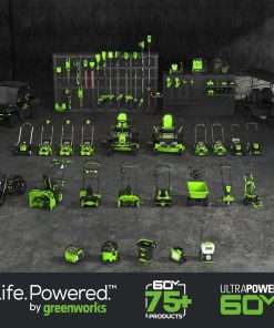 Greenworks 60V 25” Cordless (Self-Propelled) Lawn Mower (LED Lights + Aluminum Handles), 2 x 4.0Ah Batteries and Dual Port Rapid Charger - 10