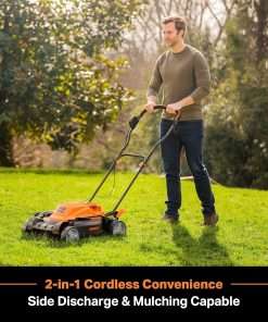 LawnMaster CLMF4819X 48V MAX 19-inch Brushless Cordless Mower with 2X24V MAX 4.0Ah Battery and a Dual Charger 6 Cutting Position - 4