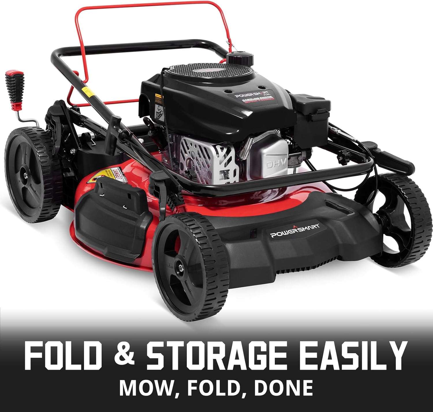 PowerSmart Self Propelled Gas Lawn Mower, 21-Inch 170cc OHV Engine RWD Single-Speed 3-in-1 with Bagging 2024 Version - 7