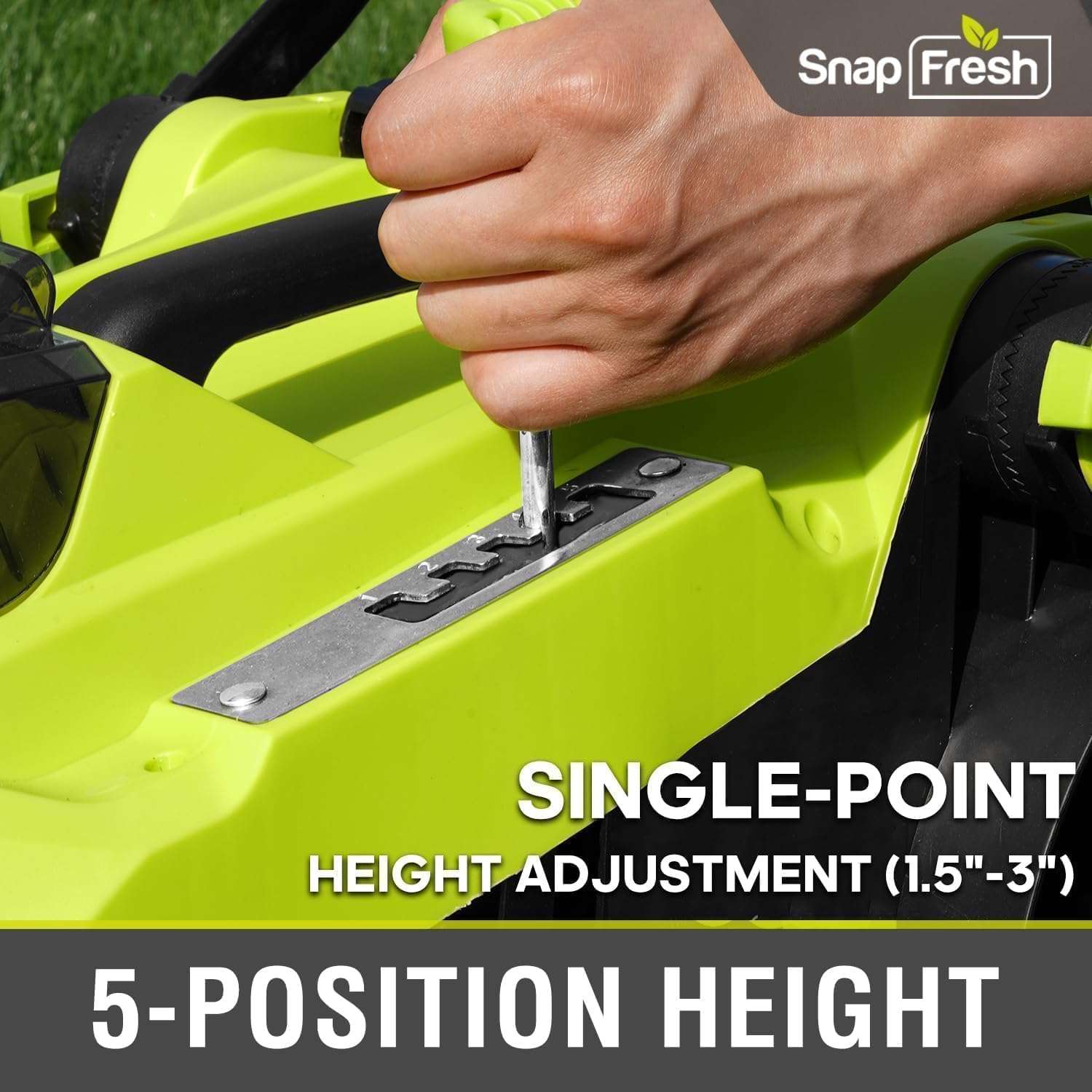 SnapFresh Electric Lawn Mower Cordless - 40V (2 x 20V) 16 Brushless Push Lawn Mower with 4.0Ah Battery x 2 and Fast Charger Included - Battery Operated Lawn Mower with Bagger - 5