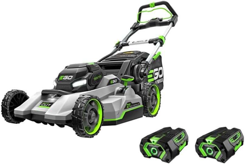 EGO POWER+ Electric Lawn Mower, Self-Propelled Cordless with Select Cut and Touch Drive, Includes (2) 56V 4.0Ah Batteries and Rapid Charger – LM2132SP-2 - 1