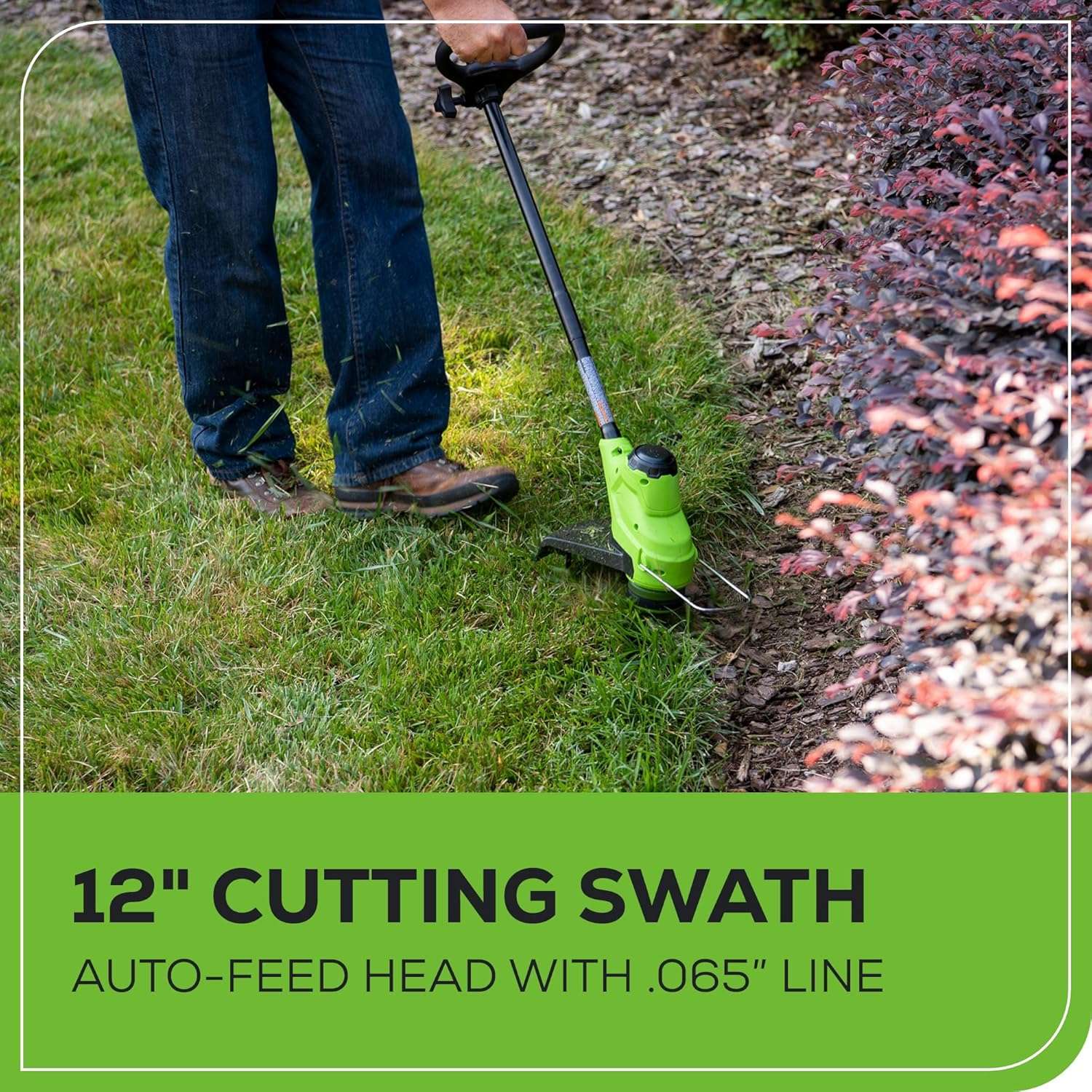 Greenworks 48V (2x24V) 20 Brushless Mower+12 String Trimmer +320CFM Blower,(2) 4.0Ah Batteries and 4A Dual Port Charger - 7