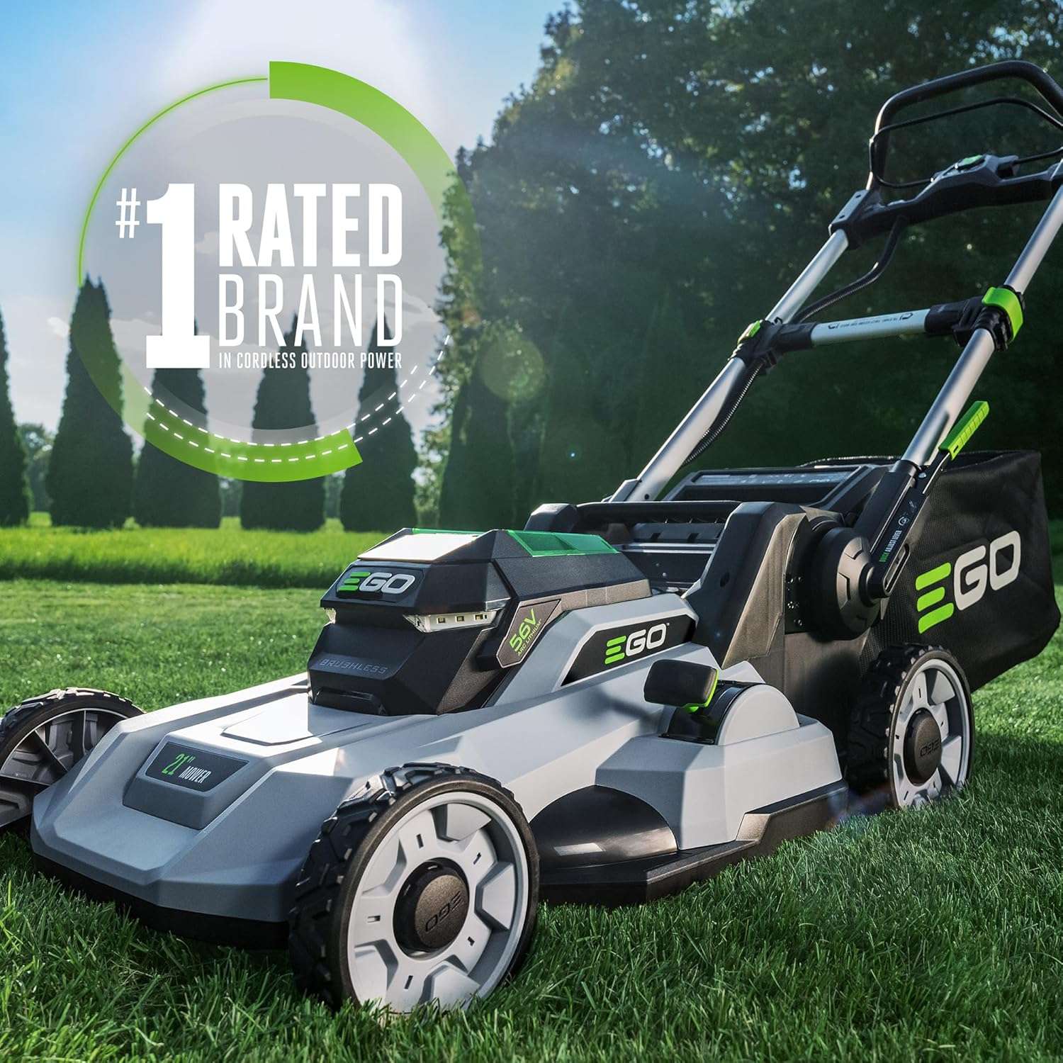 EGO POWER+ Electric Lawn Mower, Cordless, Includes 56V 6.0Ah Battery And 320W Charger - LM2114 - 2