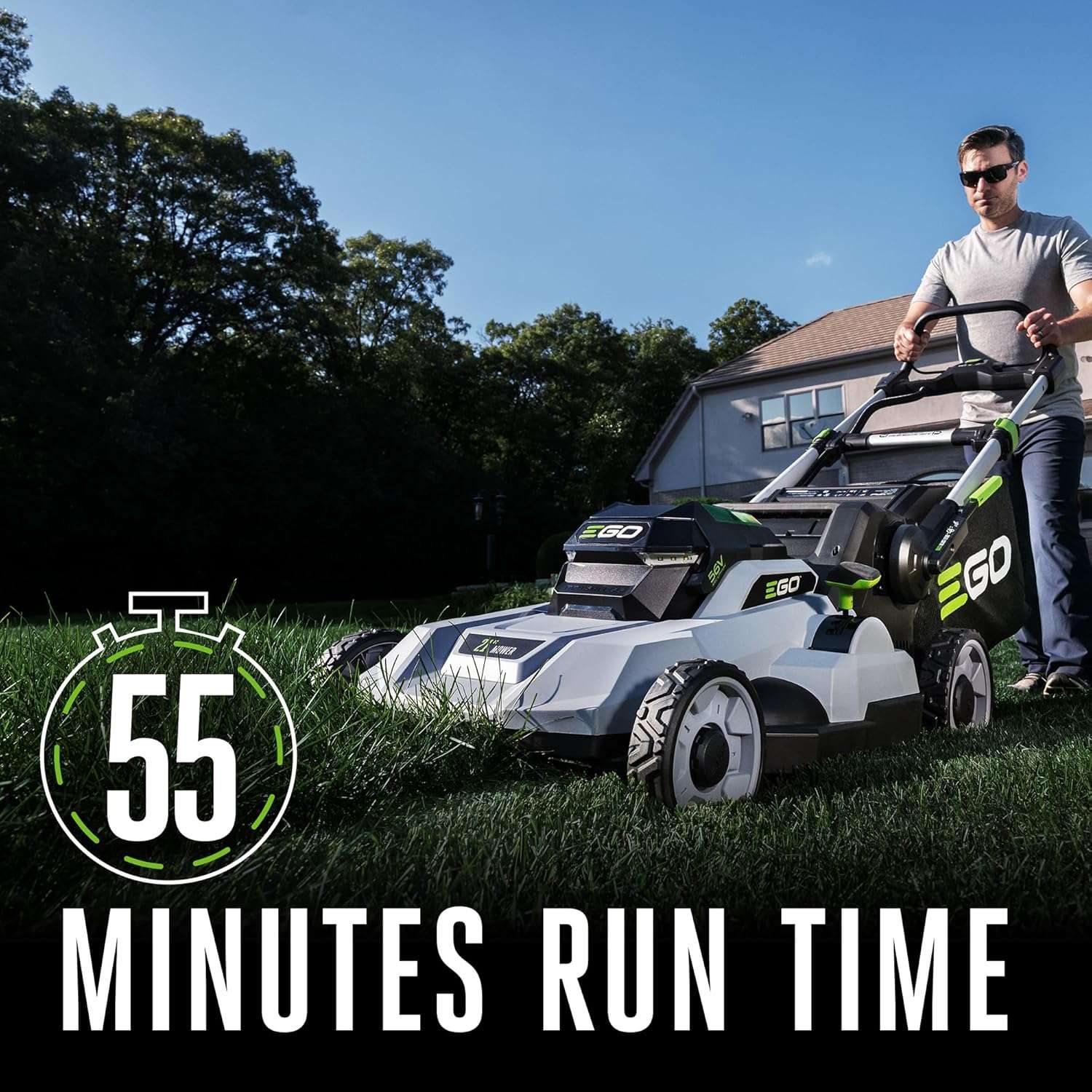 EGO POWER+ Electric Lawn Mower, Cordless, Includes 56V 6.0Ah Battery And 320W Charger - LM2114 - 4
