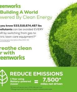 Greenworks 48V 17 Brushless Mower+12 String Trimmer +320CFM Blower, 4.0Ah Batteries and 2A Dual Port Charger - 13
