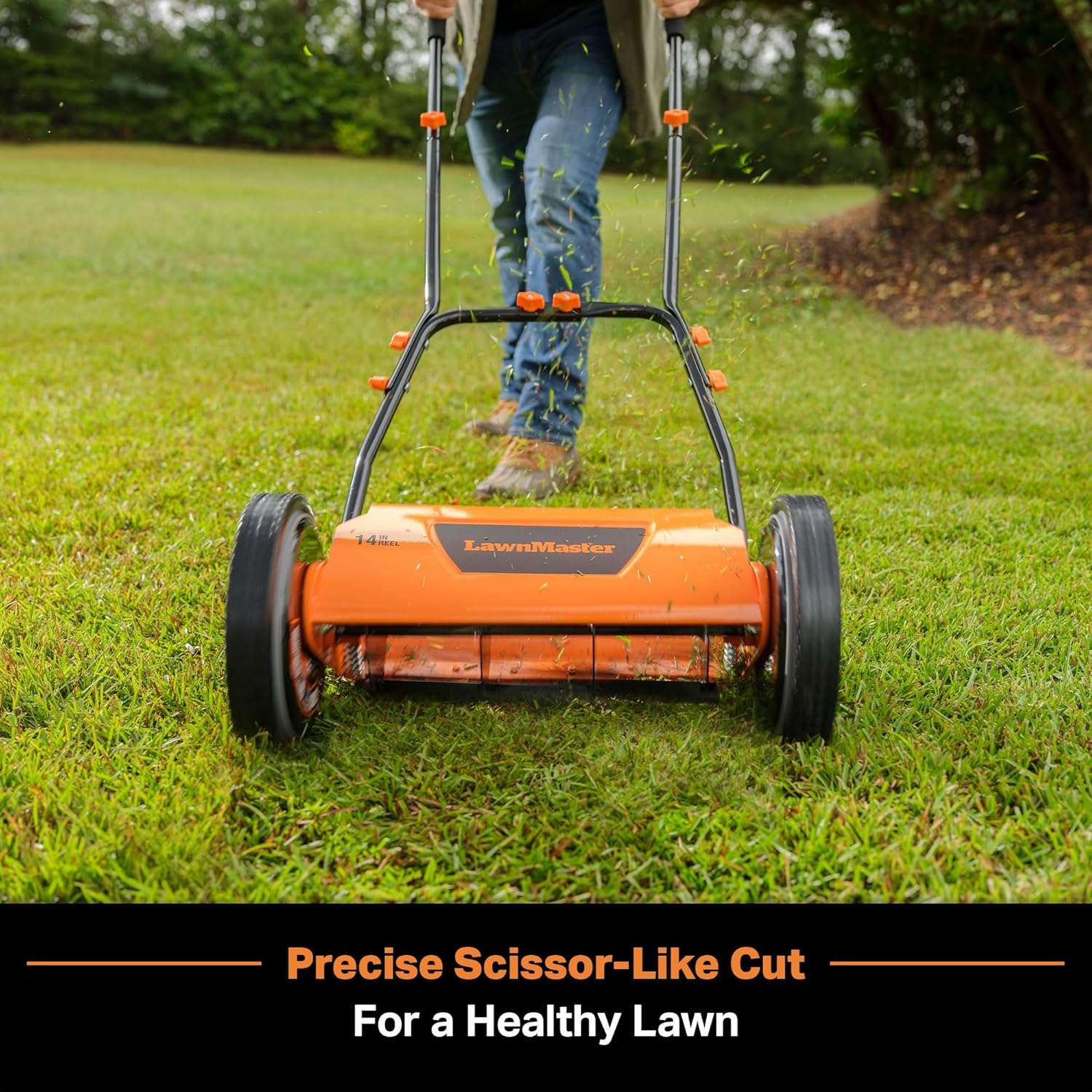 LawnMaster LMRM1401 Push Reel Lawn Mower 14-Inch 5-Blade - 2