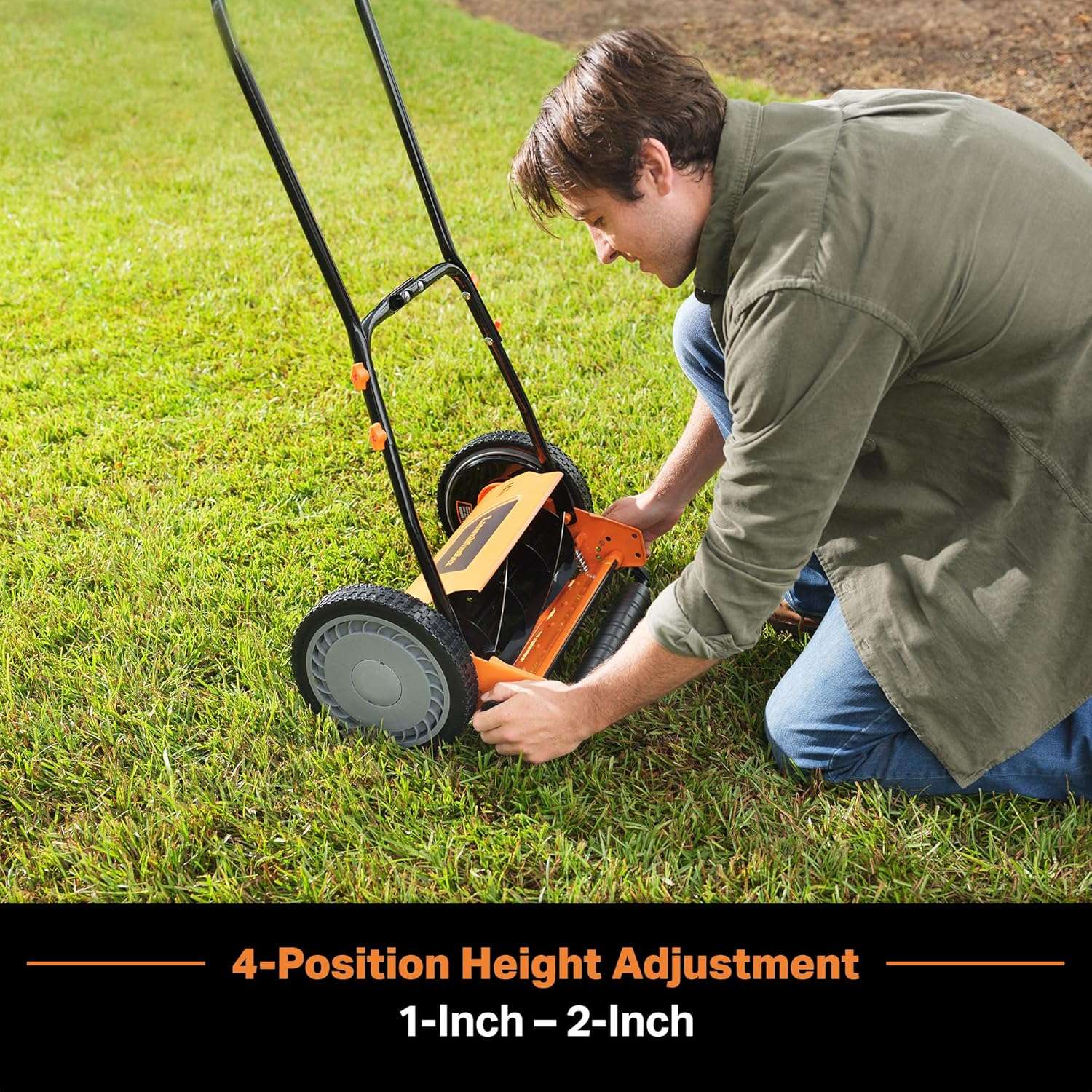 LawnMaster LMRM1401 Push Reel Lawn Mower 14-Inch 5-Blade - 4