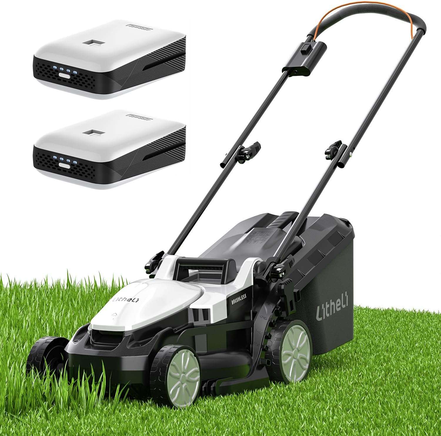 Litheli 40V 16 Electric Lawn Mower Cordless, Brushless Lawnmower with 6-Height Adjust, Portable & Lightweight Push Battery Powered Lawn Mower - 1