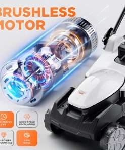 Litheli 40V 16 Electric Lawn Mower Cordless, Brushless Lawnmower with 6-Height Adjust, Portable & Lightweight Push Battery Powered Lawn Mower - 2