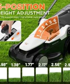 Litheli 40V 16 Electric Lawn Mower Cordless, Brushless Lawnmower with 6-Height Adjust, Portable & Lightweight Push Battery Powered Lawn Mower - 3