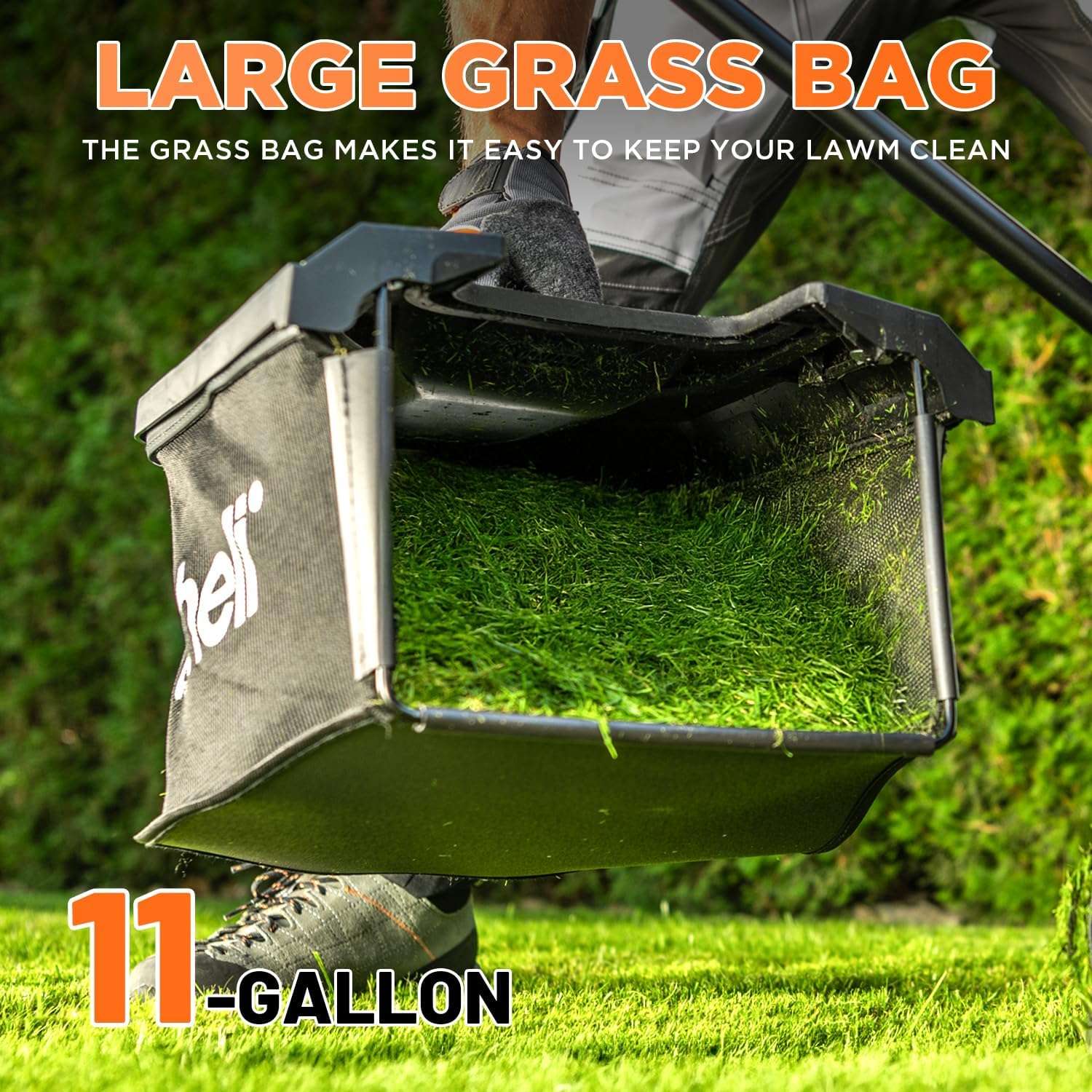 Litheli 40V 16 Electric Lawn Mower Cordless, Brushless Lawnmower with 6-Height Adjust, Portable & Lightweight Push Battery Powered Lawn Mower - 6