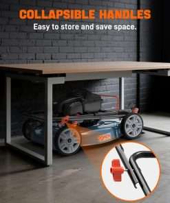 SENIX 20-Inch Gas Lawn Mower with 125 cc 4-Cycle Briggs & Stratton Engine, Side Discharge, 5-Position Single Wheel Height Adjustment - 11