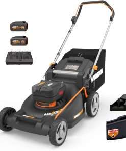 WORX Nitro 40V 21 Cordless Lawn Mower w-Aerodeck & Intellicut, Brushless Electric Mower Up to 1-2 Acre, Push Lawn Mower w- 7-Position Height Adjustment WG752 - 1