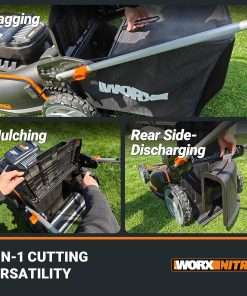 WORX Nitro 40V 21 Cordless Lawn Mower w-Aerodeck & Intellicut, Brushless Electric Mower Up to 1-2 Acre, Push Lawn Mower w- 7-Position Height Adjustment WG752 - 5