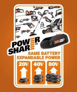 WORX Nitro 40V 21 Cordless Lawn Mower w-Aerodeck & Intellicut, Brushless Electric Mower Up to 1-2 Acre, Push Lawn Mower w- 7-Position Height Adjustment WG752 - 6