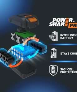 WORX Nitro 40V 21 Cordless Lawn Mower w-Aerodeck & Intellicut, Brushless Electric Mower Up to 1-2 Acre, Push Lawn Mower w- 7-Position Height Adjustment WG752 - 9