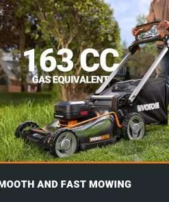WORX Nitro 40V 21 Cordless Lawn Mower with Aerodeck & Intellicut, Electric Mower with Variable Speed, Self-propelled Lawn Mower WG760 – PowerShare 5.0Ah Batteries & Charger Included - 2