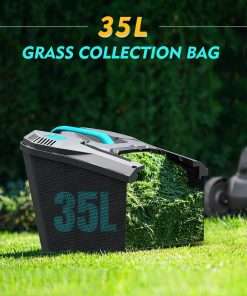 13 inch Electric Lawn Mower, 20V Cordless Mower, 5-Position Cutting Height Adjustment with 2x4.0Ah Battery & Charger - 5