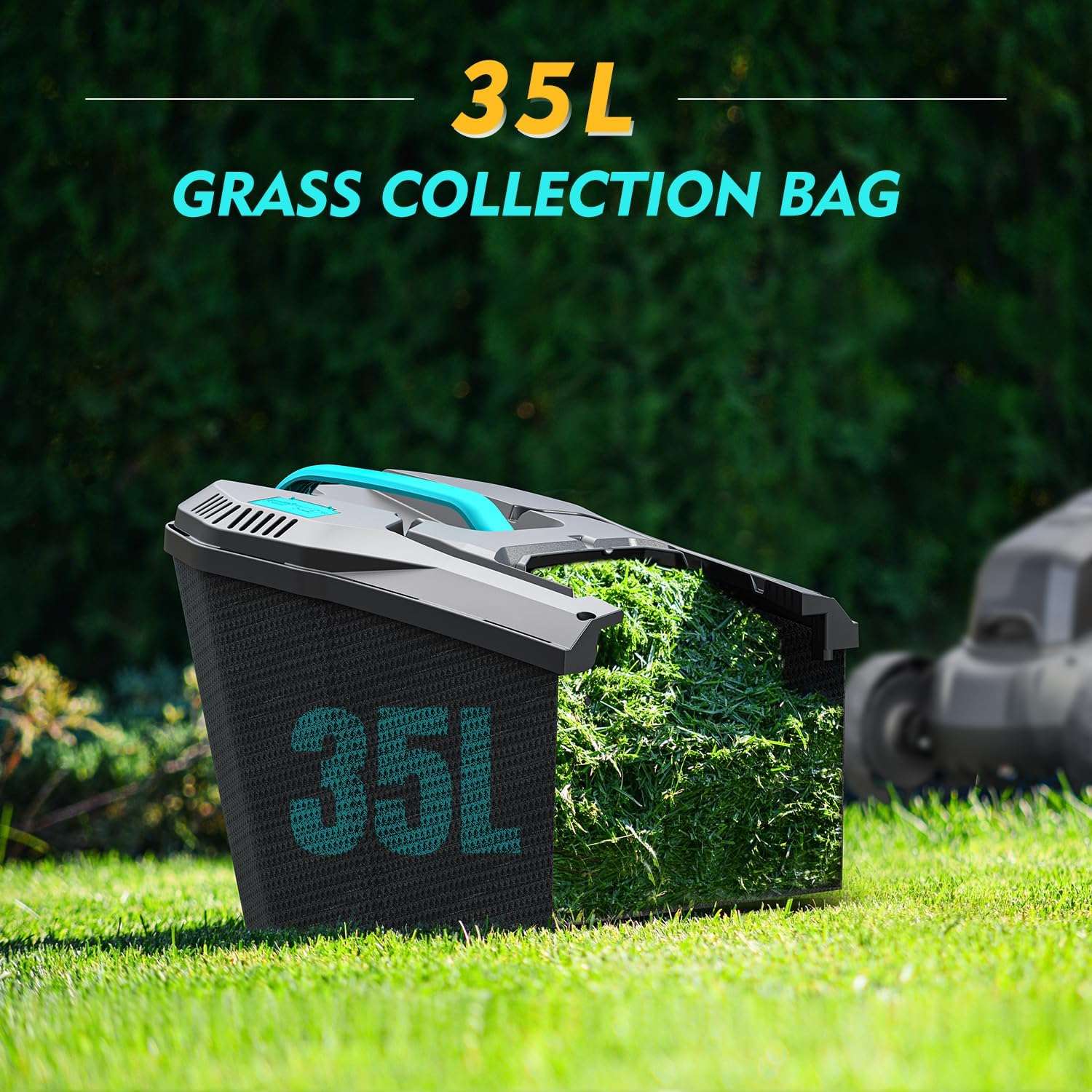 13 inch Electric Lawn Mower, 20V Cordless Mower, 5-Position Cutting Height Adjustment with 2x4.0Ah Battery & Charger - 5