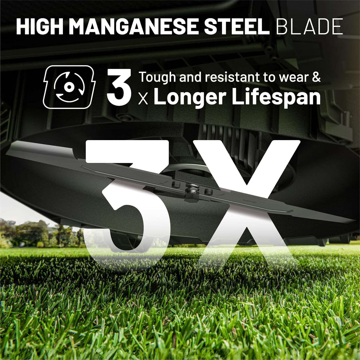 Litheli Lawn Mower 18 Electric Self Propelled for Garden Yards, Lightweight Cordless Lawn Mower Brushless with 6-Position Height Adjustment - 3