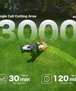 Litheli Lawn Mower 18 Electric Self Propelled for Garden Yards, Lightweight Cordless Lawn Mower Brushless with 6-Position Height Adjustment - 4