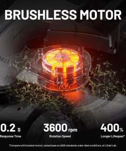 Litheli Lawn Mower 18 Electric Self Propelled for Garden Yards, Lightweight Cordless Lawn Mower Brushless with 6-Position Height Adjustment - 6