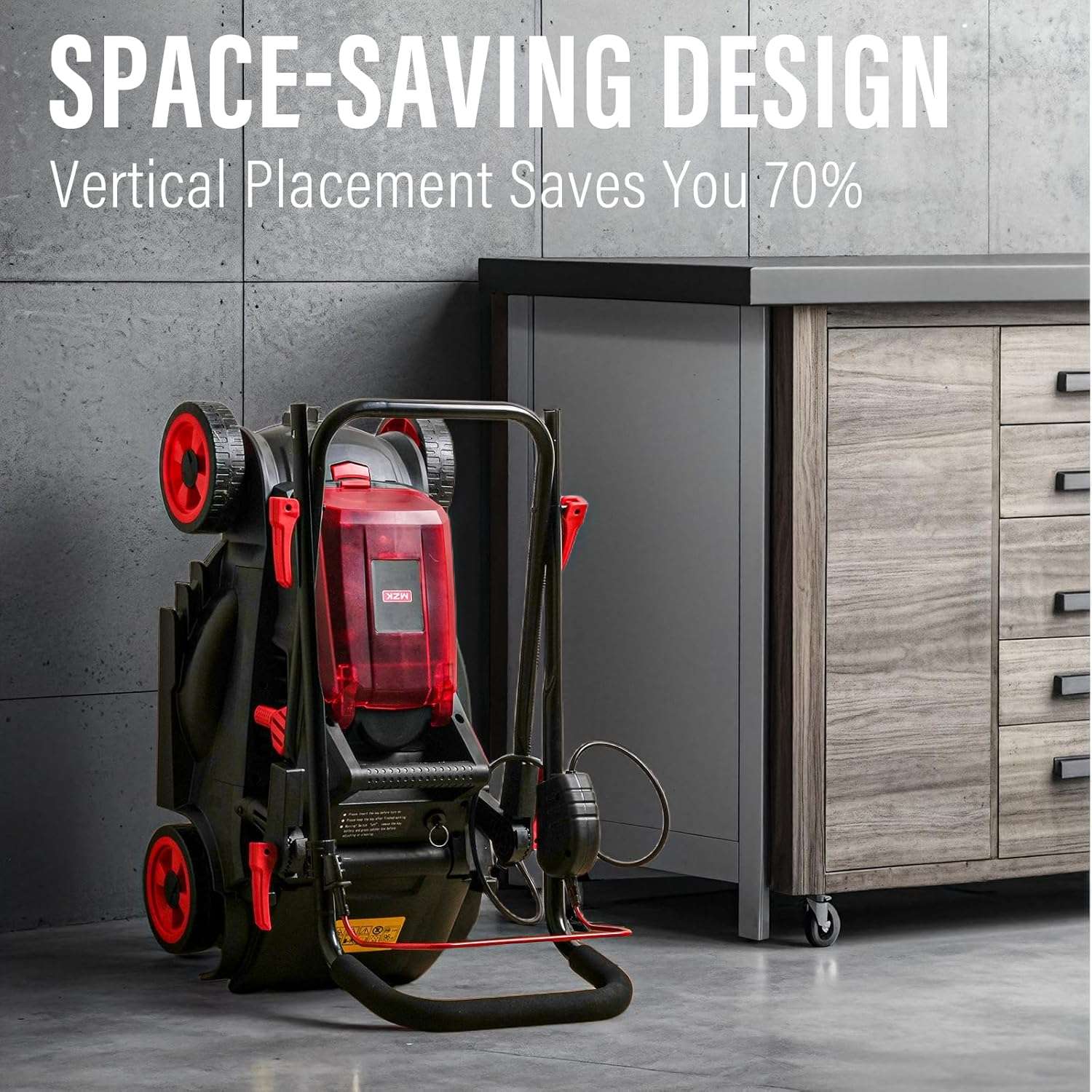 MZK 40V(2 x 20V) 13 Cordless Electric Lawn Mower,with 4-Position Height Adjustment,Compact and Lightweight Push Battery Powered Lawn Mower - 5