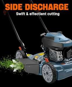 SENIX 144 cc Gas Lawn Mower, 20 inch 2-in-1 Push Mover with Mulching and Side Discharge, 4-Cycle Engine, 5 Position Cutting Height Adjustment for Lawn, Yard and Garden - 3
