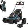SENIX X6 60V 21-Inch 3-in-1 Cordless Lawn Mower with LED Light - 7 Height Adjustments, Smart Display, Bagging-Mulching-Side Discharge - 6Ah Li-ion Battery & Charger Included - 1