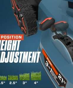 SENIX X6 60V 21-Inch 3-in-1 Cordless Lawn Mower with LED Light - 7 Height Adjustments, Smart Display, Bagging-Mulching-Side Discharge - 6Ah Li-ion Battery & Charger Included - 7