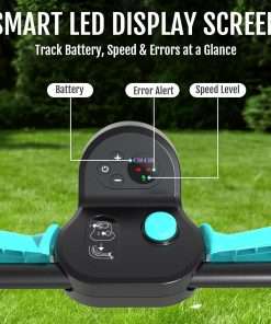 (2025 New) YARDCARE 36V Brushless Cordless Lawn Mower with 2X4.0Ah Batteries, LED Display Screen, Electric Lawnmower with 5-Position Height Adjustment, 8 Gallon Grass Bag, Charger - 4