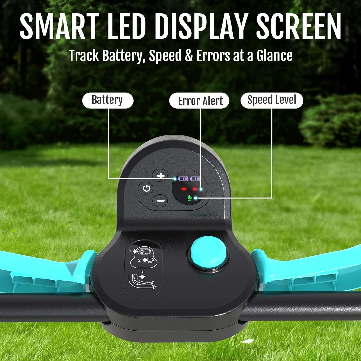 (2025 New) YARDCARE 36V Brushless Cordless Lawn Mower with 2X4.0Ah Batteries, LED Display Screen, Electric Lawnmower with 5-Position Height Adjustment, 8 Gallon Grass Bag, Charger - 4