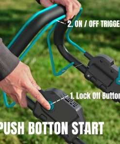 2x20V 18 inch Self-Propelled Lawn Mower Cordless, Brushless Push Lawn Mower with 6-Position Cutting Height Adjustment, 2x4.0Ah Battery & Dual Charger Included - 9