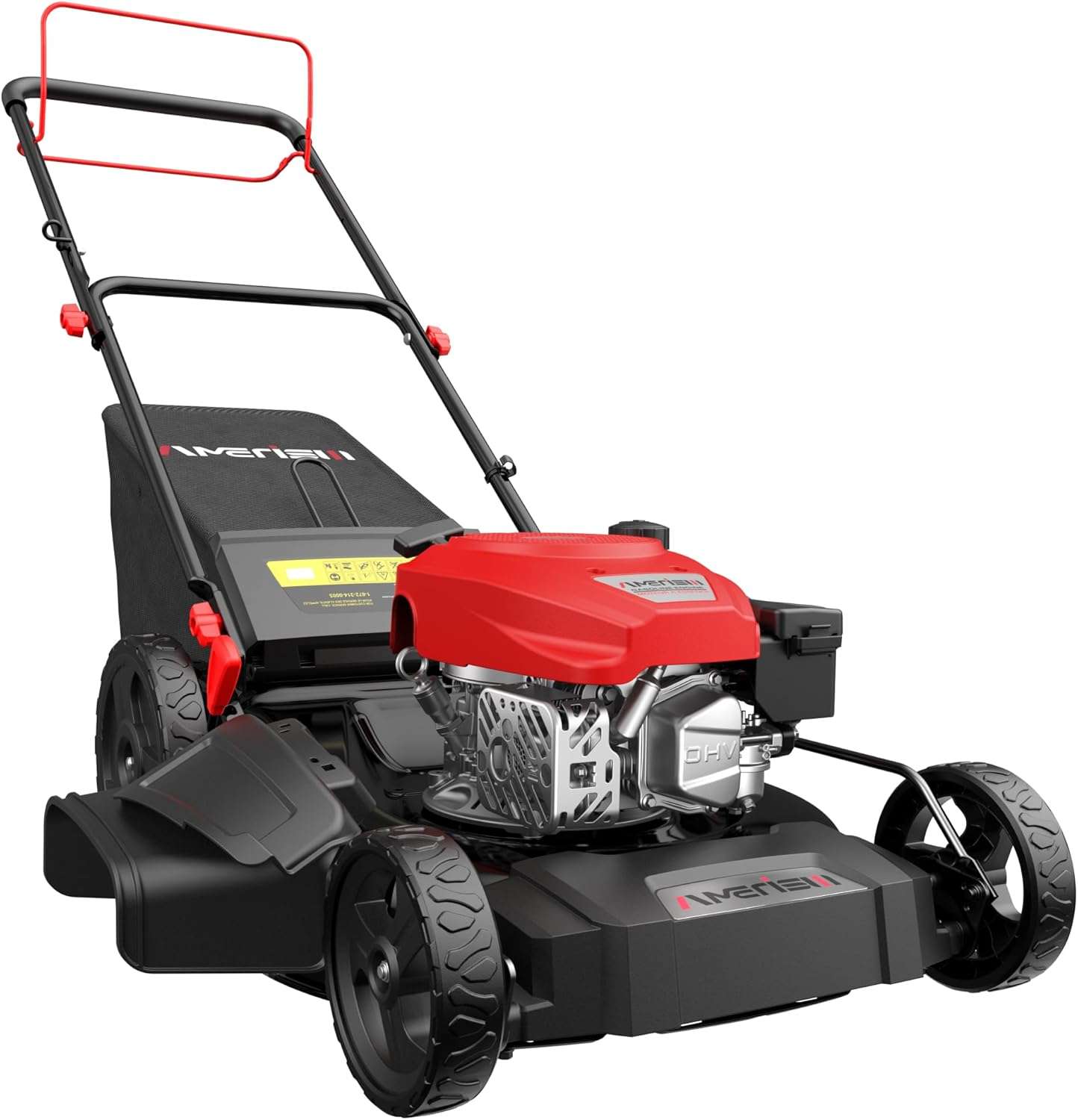 AV8621S1 Gas Lawn Mower, 170cc OHV Engine with Forced Air-Cooling, Self-Propelled, 21 Steel Deck, 3-in-1 System, 6 Cutting Heights, Foldable Handle for Easy Storage - 1