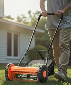 VEVOR Push Reel Lawn Mower 14 inch, 5 Blades Manual Push Mower No Motor, 0.6-1.75 in Adjustable Cutting Height, Walk-Behind Lawn Mowers with Grass Catcher Bag - 8