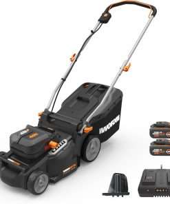 WORX Nitro 40V 16 Cordless Lawn Mower w-Brushless Motor 2.0 & Intellicut, 2-in-1 Electric Mower w-Mulch Blade, Lightweight Push Lawn Mower for 1-4 Acre WG737 – Batteries & Charger Included - 1