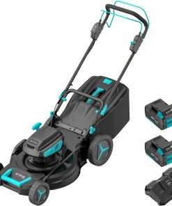 2 - 20V 21 inch Self-Propelled Lawn Mower Cordless, 3-in-1 Brushless Electric Lawn Mower with 6-Position Cutting Height Adjustment, 2 - 8.0Ah Battery & Dual Charger Included - 1
