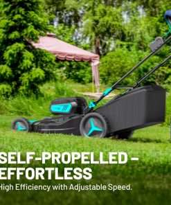 2 - 20V 21 inch Self-Propelled Lawn Mower Cordless, 3-in-1 Brushless Electric Lawn Mower with 6-Position Cutting Height Adjustment, 2 - 8.0Ah Battery & Dual Charger Included - 4