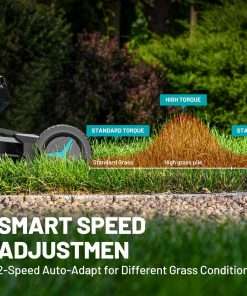 2 - 20V 21 inch Self-Propelled Lawn Mower Cordless, 3-in-1 Brushless Electric Lawn Mower with 6-Position Cutting Height Adjustment, 2 - 8.0Ah Battery & Dual Charger Included - 6