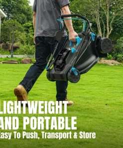 40V 18 inch Lawn Mower Cordless, Brushless Push Lawn Mower with 6-Position Cutting Height Adjustment, 2x4.0Ah Battery & Dual Charger Included - 7