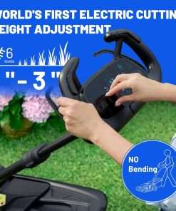 Electric Lawn Mower, Self-propelled Lawn Mower Cordless 40V 18.5 Brushless Mower with Electric Cutting Height Adjustment, Higher Rotation Speed, 2 x 4.0Ah Battery and Rapid Charge Included - 4