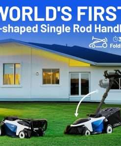 Electric Lawn Mower, Self-propelled Lawn Mower Cordless 40V 18.5 Brushless Mower with Electric Cutting Height Adjustment, Higher Rotation Speed, 2 x 4.0Ah Battery and Rapid Charge Included - 6