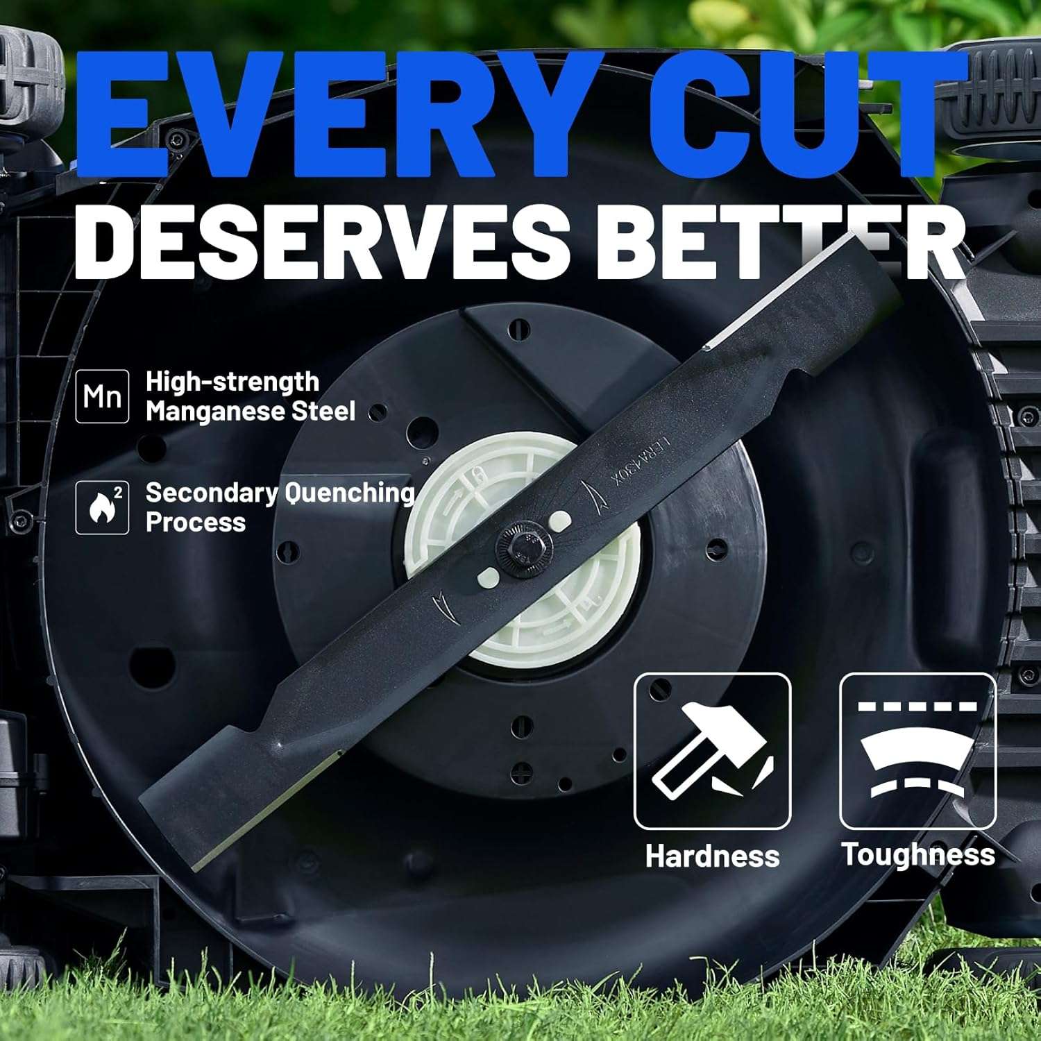 Electric Lawn Mower, Self-propelled Lawn Mower Cordless 40V 18.5 Brushless Mower with Electric Cutting Height Adjustment, Higher Rotation Speed, 2 x 4.0Ah Battery and Rapid Charge Included - 9