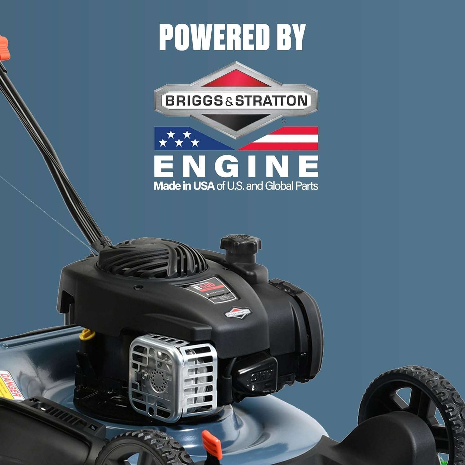 SENIX 21-Inch Gas Push Lawn Mower with 140 cc 4-Cycle Briggs & Stratton Engine, Mulching and Side Discharge, 6-Position Dual Lever Height Adjustment - 2