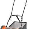 VEVOR Push Reel Lawn Mower 16 inch, 5 Blades Manual Push Mower No Motor, 0.6-1.75 in Adjustable Cutting Height, Walk-Behind Lawn Mowers with Grass Catcher Bag for Green Lawns - 1