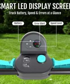 YARDCARE 36V Brushless Cordless Lawn Mower with 2X4.0Ah Batteries, LED Display Screen, Electric Lawnmower with 5-Position Height Adjustment, 8 Gallon Grass Bag, Charger - 4