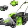 Greenworks 80V 21 Brushless Cordless (Push) Lawn Mower, 4.0Ah Battery and Rapid Charger Included - 1