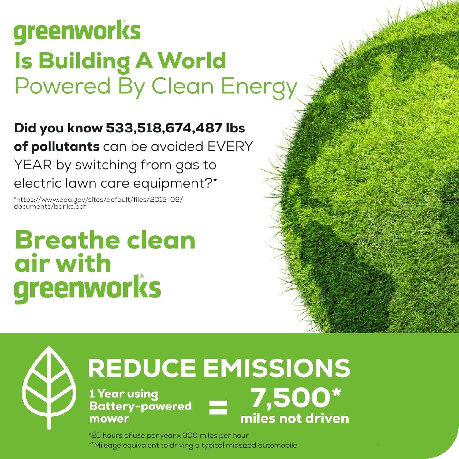 Greenworks 80V 21 Brushless Cordless (Push) Lawn Mower, 4.0Ah Battery and Rapid Charger Included - 13
