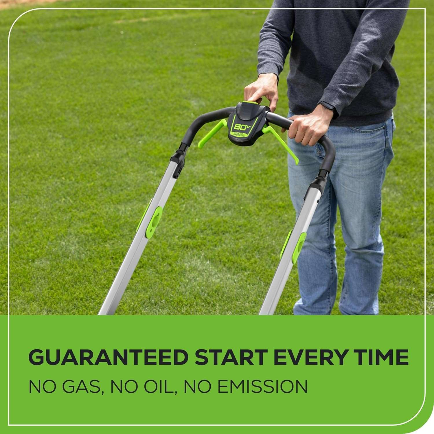 Greenworks 80V 21 Brushless Cordless (Push) Lawn Mower, 4.0Ah Battery and Rapid Charger Included - 5