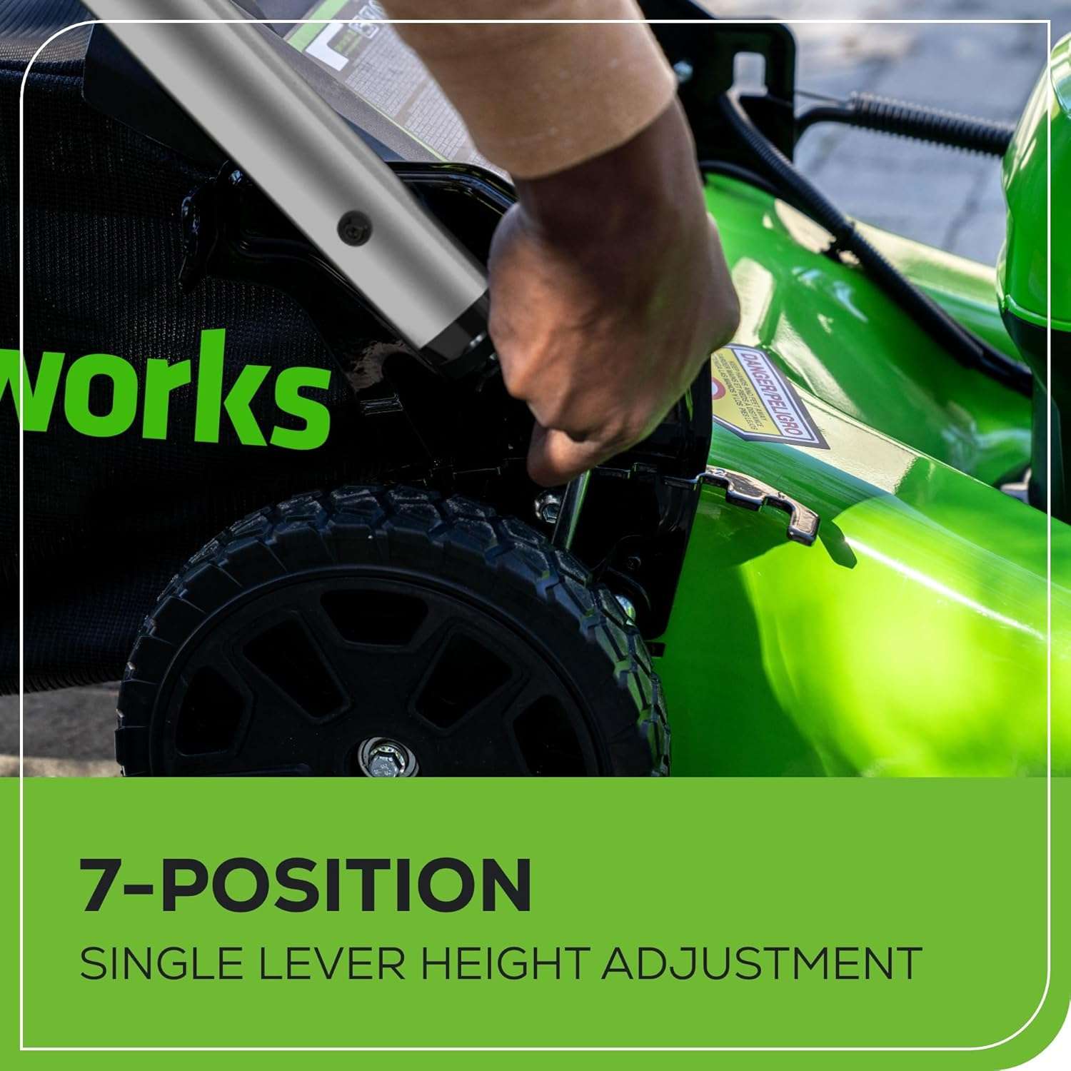 Greenworks 80V 21 Brushless Cordless (Push) Lawn Mower, 4.0Ah Battery and Rapid Charger Included - 6